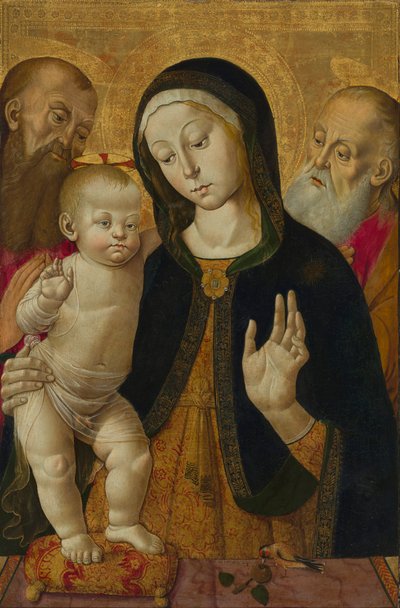 Madonna mit Kind und zwei Eremitenheiligen von Bernardino Fungai